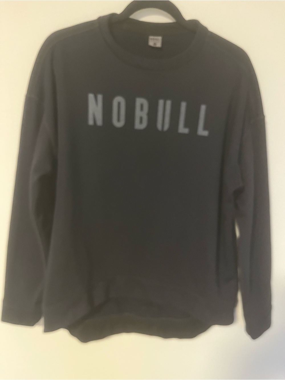 NOBULL Black Crewneck Sweatshirt with Grey Logo